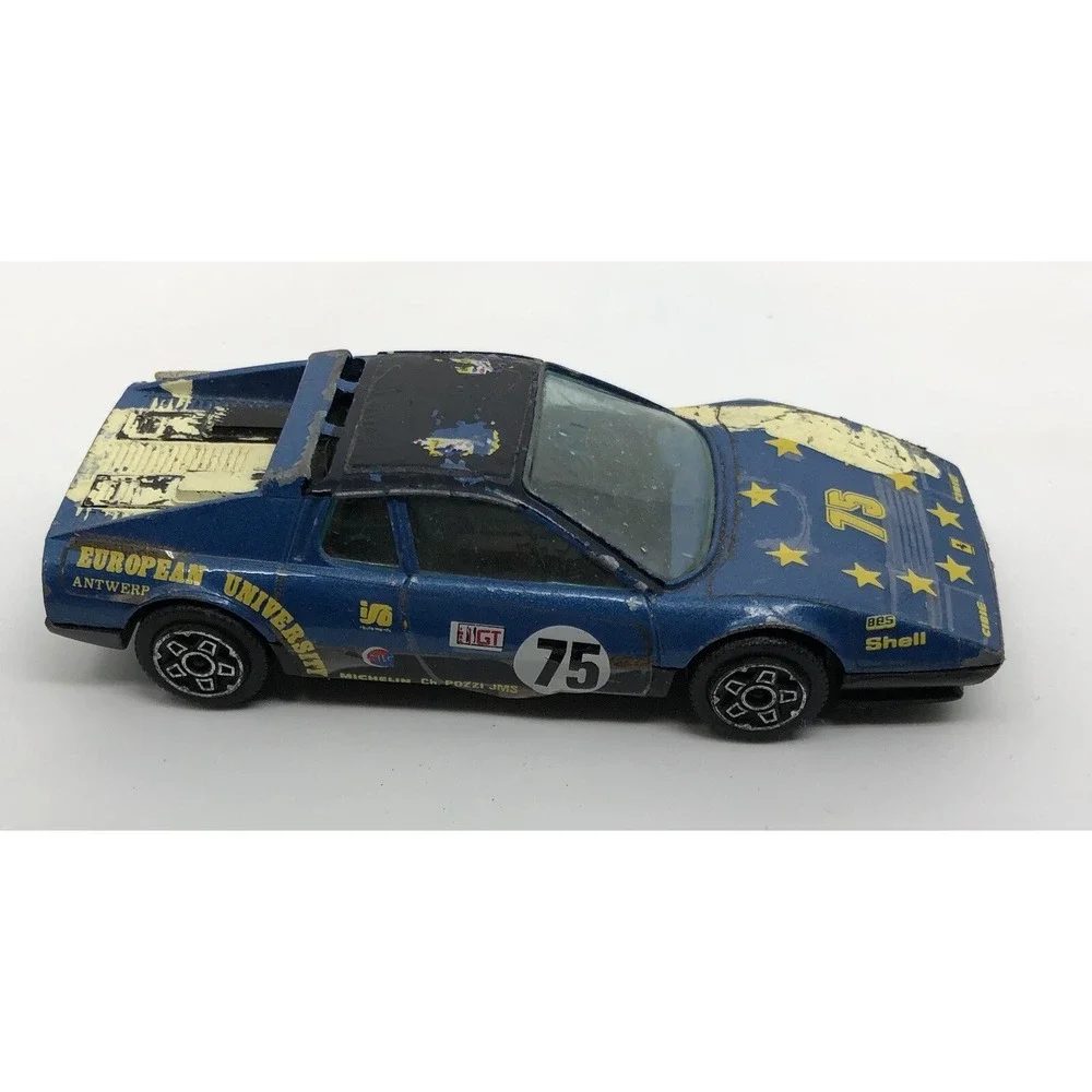 Bburago Ferrari 512 BB University Boxer 1:43 Made‎ In Italy 1983 Blue Sponsor
